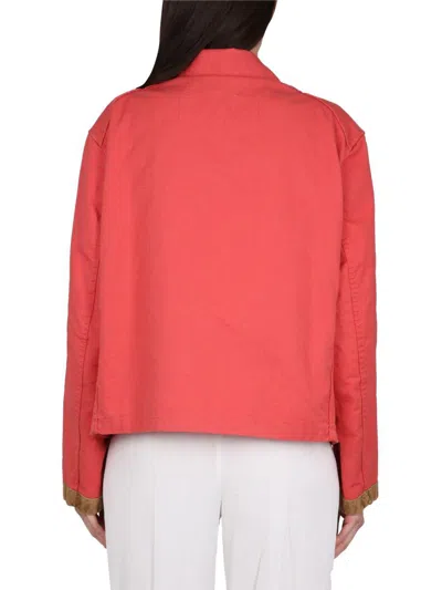 Fay Collared Jacket With Front Pockets And Contrast Cuffs
