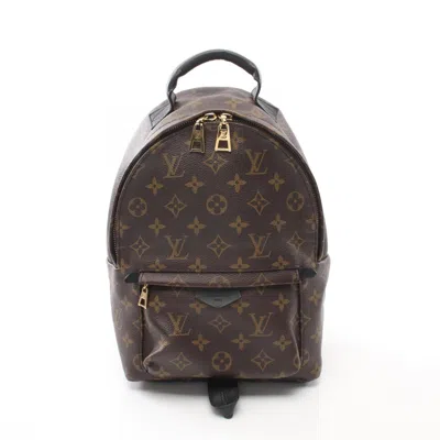 Pre-owned Louis Vuitton Black Brown Pvc Leather Backpack ()