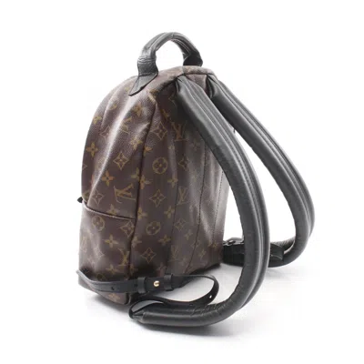Pre-owned Louis Vuitton Black Brown Pvc Leather Backpack ()