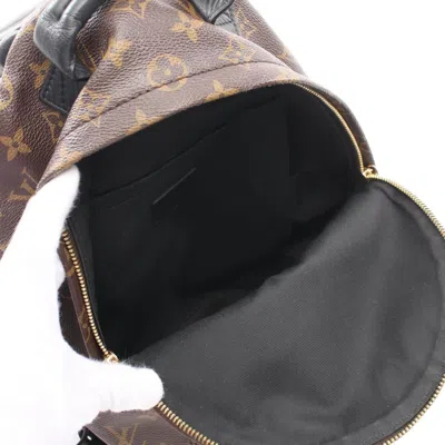 Pre-owned Louis Vuitton Black Brown Pvc Leather Backpack ()