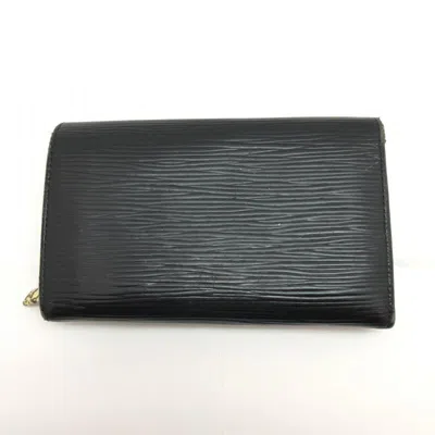 Pre-owned Louis Vuitton Black Leather Bill Wallet (bi-fold) ()