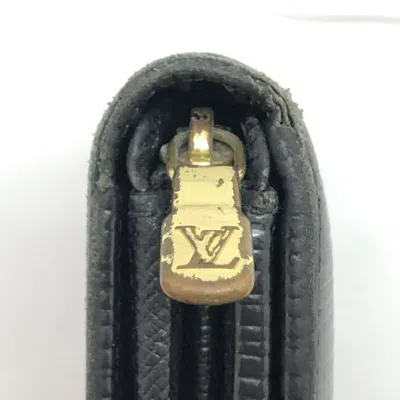 Pre-owned Louis Vuitton Black Leather Bill Wallet (bi-fold) ()
