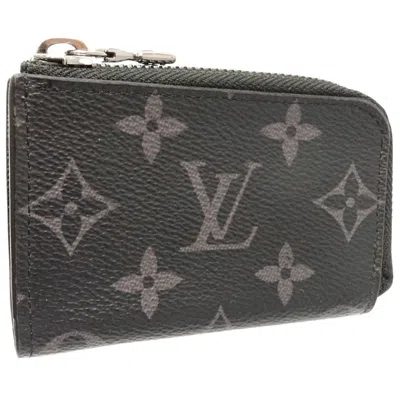 Pre-owned Louis Vuitton Black Monogram Eclipse Canvas Coin Purse/coin Case ()