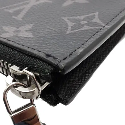 Pre-owned Louis Vuitton Black Monogram Eclipse Canvas Coin Purse/coin Case ()