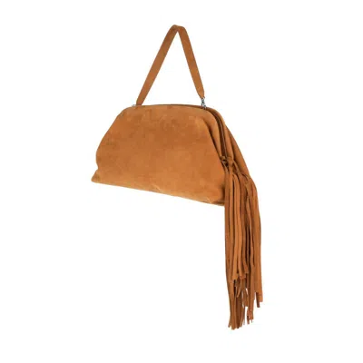 Philosophy Di Lorenzo Serafini Maxi Clutch Bag In Nubuck Leather With Bangs