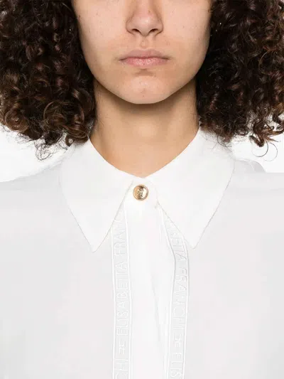 Elisabetta Franchi White Georgette Viscose Shirt In White