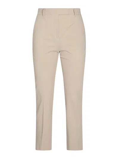 Incotex Tailored Trousers With Back Pockets And Belt Loops In Neutral