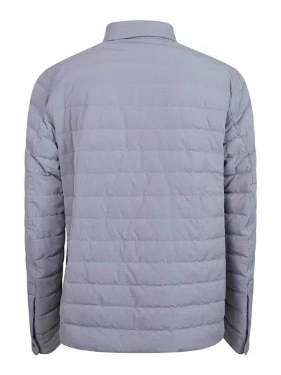 Herno Long-sleeved Down Jacket In Blue