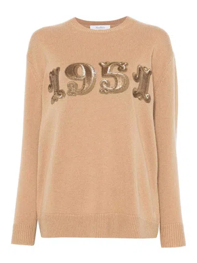 Max Mara Camel Wool And Cashmere Plata Sweater