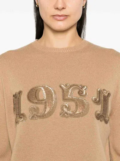 Max Mara Camel Wool And Cashmere Plata Sweater