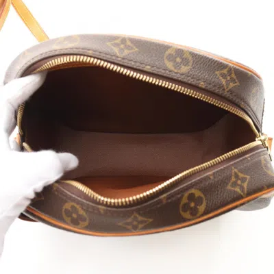 Pre-owned Louis Vuitton Brown Coated Canvas Leather Shoulder Bag ()