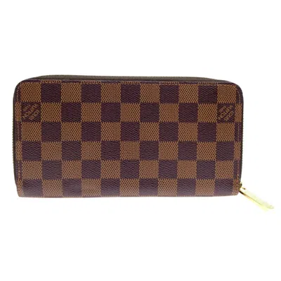 Pre-owned Louis Vuitton Brown Damier Canvas Ebene Damier Canvas Long Wallet (bi-fold) ()