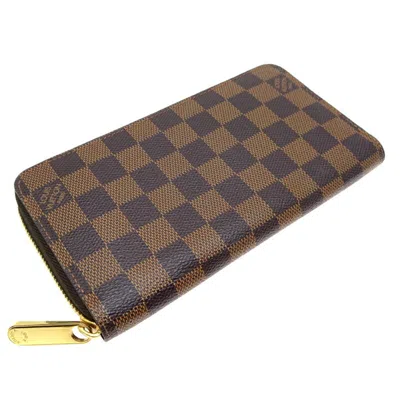 Pre-owned Louis Vuitton Brown Damier Canvas Ebene Damier Canvas Long Wallet (bi-fold) ()