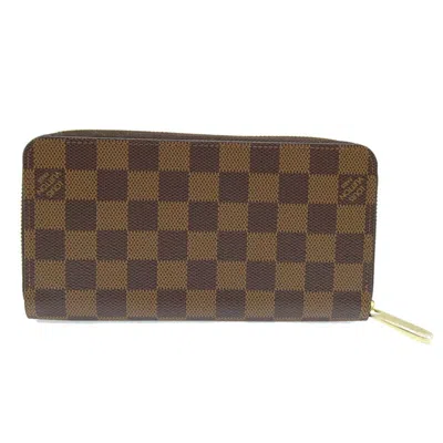 Pre-owned Louis Vuitton Brown Damier Canvas Ebene Damier Canvas Long Wallet (bi-fold) ()