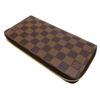 Pre-owned Louis Vuitton Brown Damier Canvas Ebene Damier Canvas Long Wallet (bi-fold) ()