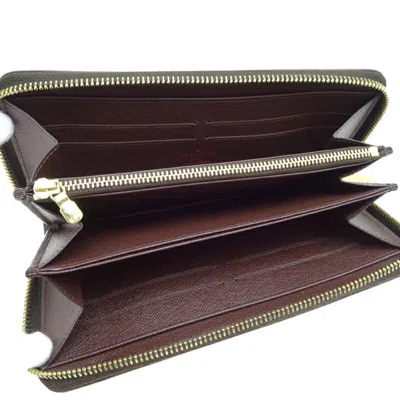 Pre-owned Louis Vuitton Brown Damier Canvas Ebene Damier Canvas Long Wallet (bi-fold) ()