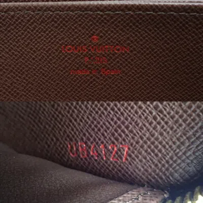 Pre-owned Louis Vuitton Brown Damier Canvas Ebene Damier Canvas Long Wallet (bi-fold) ()
