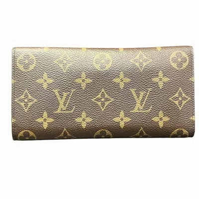Pre-owned Louis Vuitton Brown Fuchsia Monogram Monogram Long Wallet (bi-fold) ()