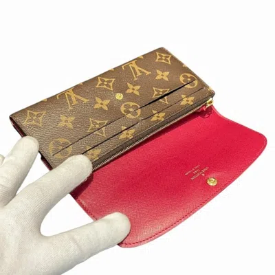 Pre-owned Louis Vuitton Brown Fuchsia Monogram Monogram Long Wallet (bi-fold) ()