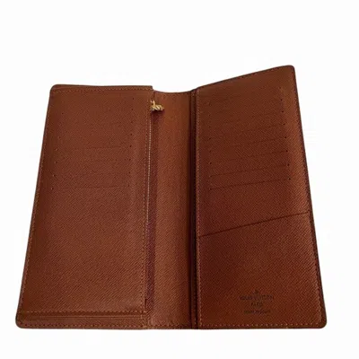 Pre-owned Louis Vuitton Brown Long Wallet (bi-fold) ()
