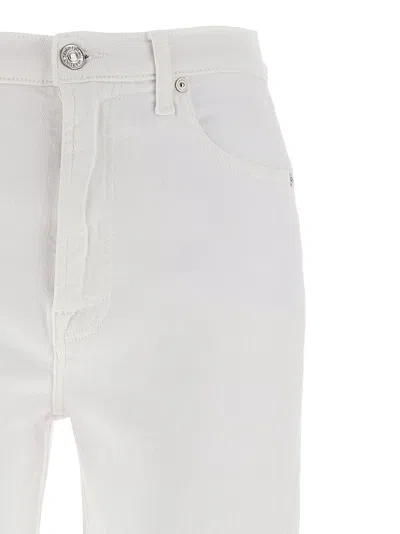 7 For All Mankind Slim Ankle Jeans Belt Loops In White