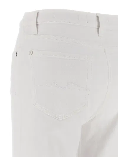 7 For All Mankind Slim Ankle Jeans Belt Loops In White