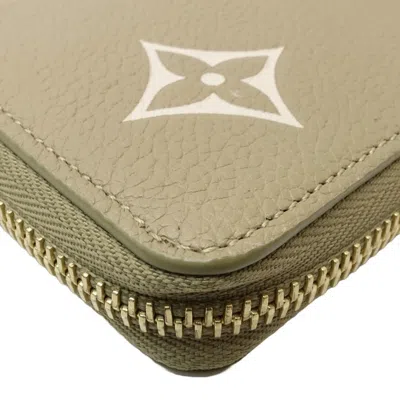 Pre-owned Louis Vuitton Cream Khaki Monogram Empreinte Long Wallet (bi-fold) ()
