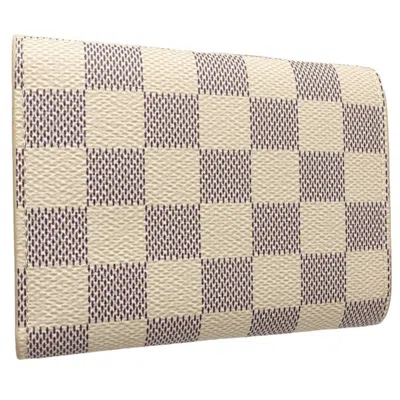 Pre-owned Louis Vuitton Damier Azur Rose Ballerine White Damier Azur Wallet (tri-fold) ()