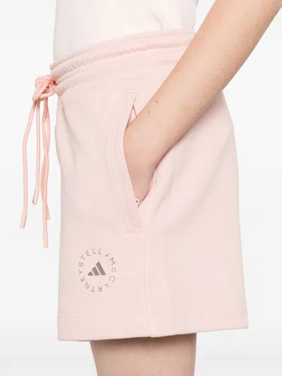 Adidas By Stella Mccartney Logo Cotton Shorts With Elasticated Waistband