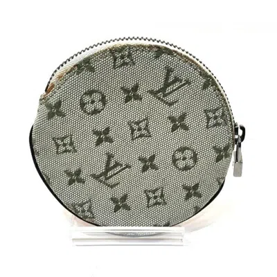 Pre-owned Louis Vuitton Khaki Orange Canvas Coin Purse/coin Case ()