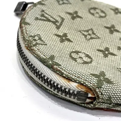 Pre-owned Louis Vuitton Khaki Orange Canvas Coin Purse/coin Case ()