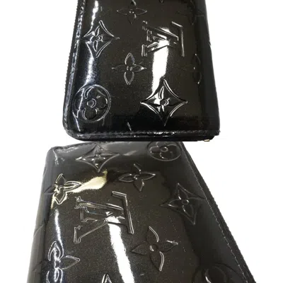 Pre-owned Louis Vuitton Noir Vernis Long Wallet (bi-fold) ()