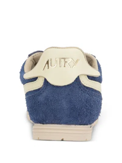 Autry Suede And Leather High Top Sneakers In Blue