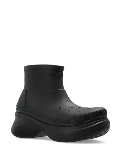 Balenciaga Black Crocs Edition Rubber Boots