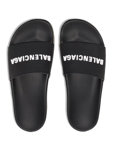 Balenciaga Logo-embroidered Pool Sliders