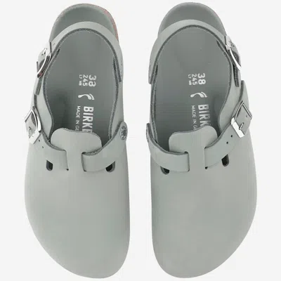 Birkenstock 'tokio' Light Blue Mules With Buckles On The Front And Back