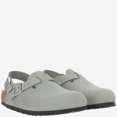 Birkenstock 'tokio' Light Blue Mules With Buckles On The Front And Back