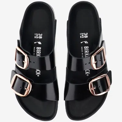 Birkenstock Arizona Big Buckle Slide In Shiny Leather