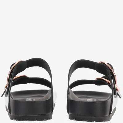 Birkenstock Arizona Big Buckle Slide In Shiny Leather