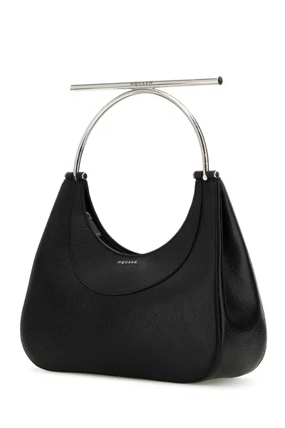 Alexander Mcqueen Metal Handle Leather Shoulder Bag