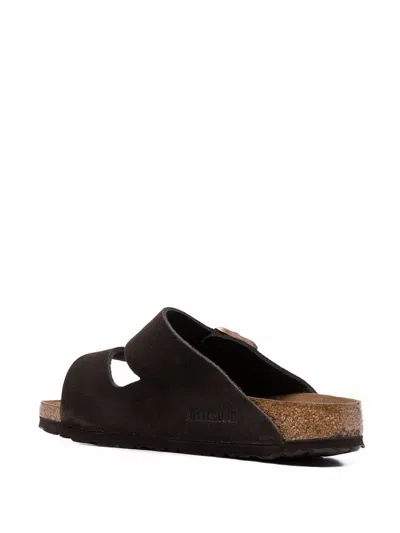 Birkenstock Arizona Mocca Suede Two Bar Mules