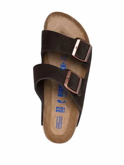 Birkenstock Arizona Mocca Suede Two Bar Mules