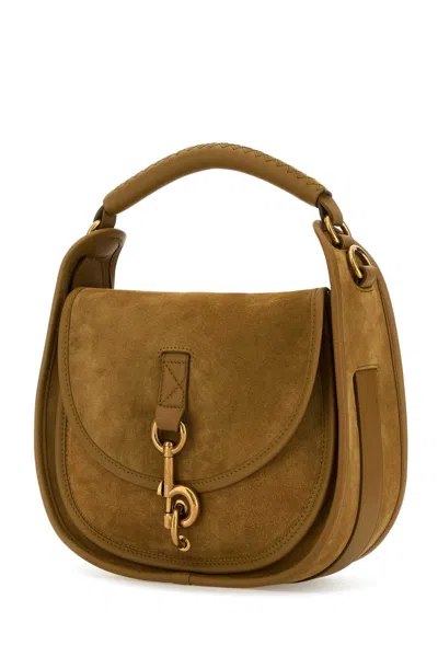 Burberry Camel Suede Hebden Handbag