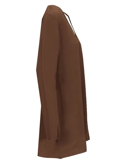 Matteau Deep V Mini Dress Dresses Brown In Brown