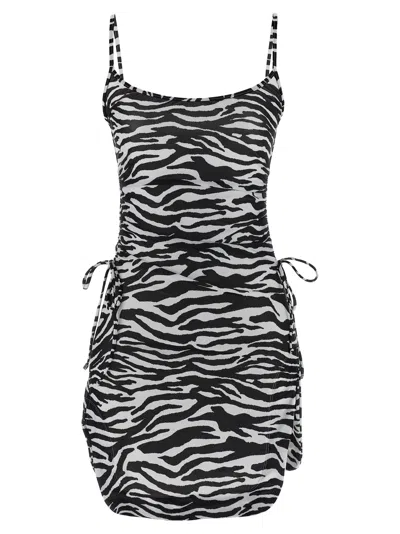 Attico Zebra Beach Cover-up In Stretch Fabric