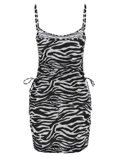 Attico Zebra Beach Cover-up In Stretch Fabric