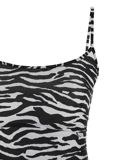 Attico Zebra Beach Cover-up In Stretch Fabric