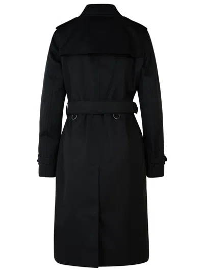 Burberry Waterloo Heritage Double-breasted Trench Coat In Black