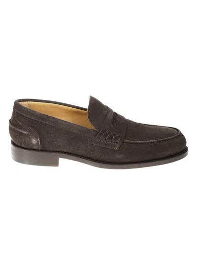Berwick Moccasin Loafer In Dark Brown Suede