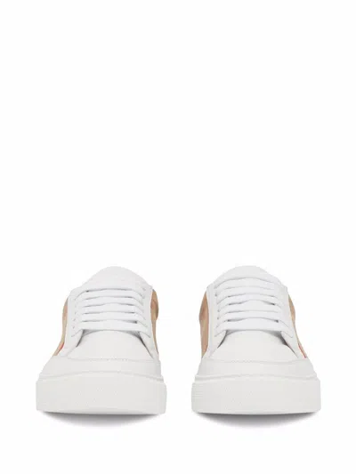 Burberry New Salmond Check Leather Sneakers